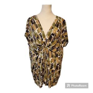 New York and Co. Patterned Women's Blouse Size XL
